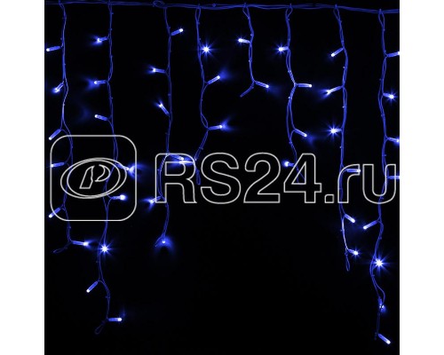 Гирлянда Айсикл (бахрома) 5.6х0.9м 240LED син. 230В провод бел. каучук Neon-Night 255-283