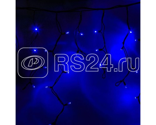 Гирлянда Айсикл (бахрома) 5.6х0.9м 240LED син. эффект мерцания 230В провод черн. каучук Neon-Night 255-253
