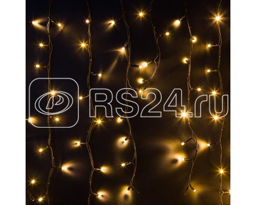 Гирлянда Айсикл (бахрома) 6.0х1.5м 480LED тепл. бел. 230В провод черн. каучук Neon-Night 255-296