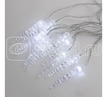 Гирлянда Айсикл (бахрома) Сосульки 1.5х0.25м LED бел. провод прозр. Neon-Night 303-068