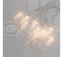Гирлянда Айсикл (бахрома) Сосульки 1.5х0.25м LED тепл. бел. провод прозр. Neon-Night 303-067