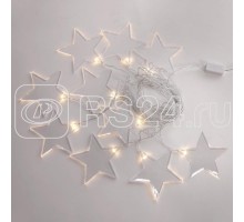 Гирлянда Айсикл (бахрома) Звезды 1.5х0.6м LED тепл. бел. провод прозр. Neon-Night 303-030