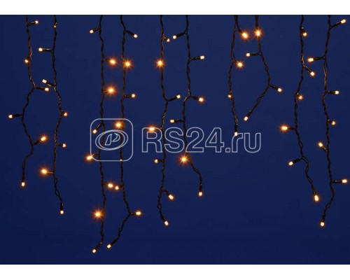 Гирлянда Бахрома светодиодная ULD-B3010-200/TBK WARM WHITE IP67 с эффектом мерцания Uniel UL-00003934