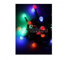 Гирлянда декоративная Маленькие шарики cherry 30LED 4.4м (2.9+1.5м) зел. провод IP20 мультиколор Космос KOC_GIR30LEDBALL_RGB