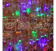 Гирлянда Дождь ПЛЕЙ-ЛАЙТ 2х1.5м 192LED 12Вт 220В IP44 фиксинг RGB силикон. провод NEON-NIGHT 235-309-6