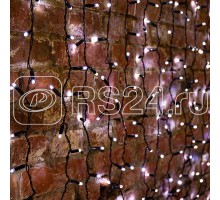 Гирлянда Дождь ПЛЕЙ-ЛАЙТ 2х1.5м 360LED 22Вт 230В IP44 бел.; фиксинг черн. провод NEON-NIGHT 235-125