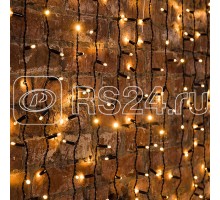 Гирлянда Дождь ПЛЕЙ-ЛАЙТ 2х1.5м 360LED 22Вт IP44 230В тепл. бел.; фиксинг темн. зел. провод NEON-NIGHT 235-126