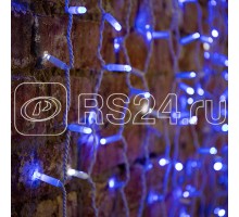 Гирлянда Дождь ПЛЕЙ-ЛАЙТ 2х1.5м 360LED 23Вт 220В IP44 мерцающая син.; бел. провод NEON-NIGHT 235-223