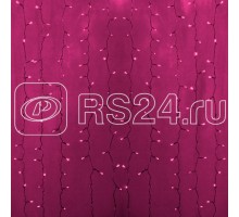 Гирлянда Дождь ПЛЕЙ-ЛАЙТ 2х1.5м 360LED 23Вт 220В IP44 роз.; фиксинг силикон. провод NEON-NIGHT 235-307