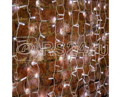 Гирлянда Дождь ПЛЕЙ ЛАЙТ 2х1.5м 360LED 23Вт 230В IP44 мерцающая бел.; бел. провод NEON-NIGHT 235-221