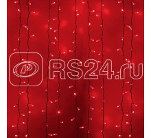 Гирлянда Дождь ПЛЕЙ-ЛАЙТ 2х3м 760LED 45Вт 220В IP44 красн.; фиксинг бел. провод NEON-NIGHT 235-132