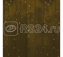 Гирлянда Дождь ПЛЕЙ-ЛАЙТ 2х6м фиксинг желт. черн. провод 220В NEON-NIGHT 235-161
