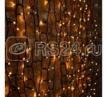 Гирлянда Дождь ПЛЕЙ-ЛАЙТ Каучук 2х3м 760LED 45Вт IP54 фиксинг желт. NEON-NIGHT 237-141