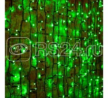 Гирлянда Дождь ПЛЕЙ-ЛАЙТ Каучук 2мх3м 760LED 45Вт IP54 зел. фиксинг NEON-NIGHT 237-144
