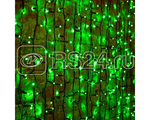 Гирлянда Дождь ПЛЕЙ-ЛАЙТ Каучук 2мх3м 760LED 45Вт IP54 зел. фиксинг NEON-NIGHT 237-144