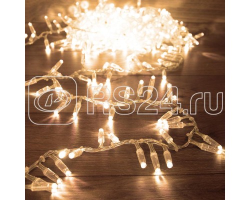 Гирлянда Кластер 10м 400LED тепл. бел. IP65 провод прозр. соединяемая Neon-Night 303-646