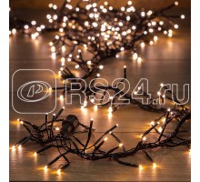 Гирлянда Кластер 3м 288LED тепл. бел. провод темн.-зел. IP20 Neon-Night 303-626