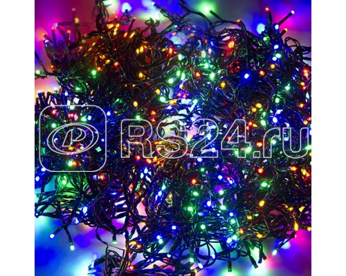 Гирлянда КЛИП ЛАЙТ 3 нити х10м 198LED 12Вт 24В (с трансф.) мульти. NEON-NIGHT 323-319