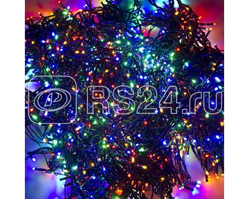 Гирлянда КЛИП ЛАЙТ 5 нитей х20м 665LED 40Вт 24В (с трансф.) мульти. NEON-NIGHT 323-509