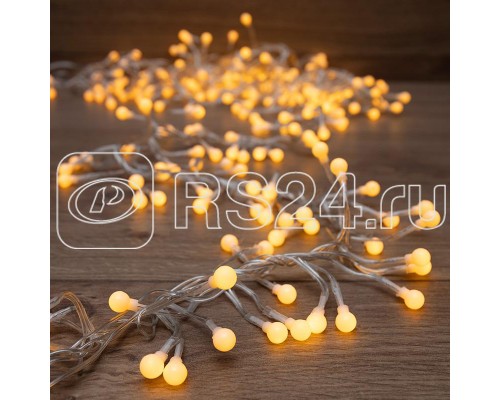 Гирлянда Мишура LED 3м 288LED желт. прозр. провод 18Вт 220В IP20 NEON-NIGHT 303-601
