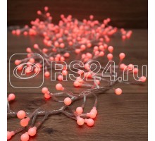 Гирлянда Мишура LED 3м 288LED красн. прозр. провод 18Вт 220В IP20 NEON-NIGHT 303-602