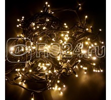 Гирлянда модульная Дюраплей LED 20м 200LED Flashing тепл. бел. провод черн. каучук Neon-Night 315-166