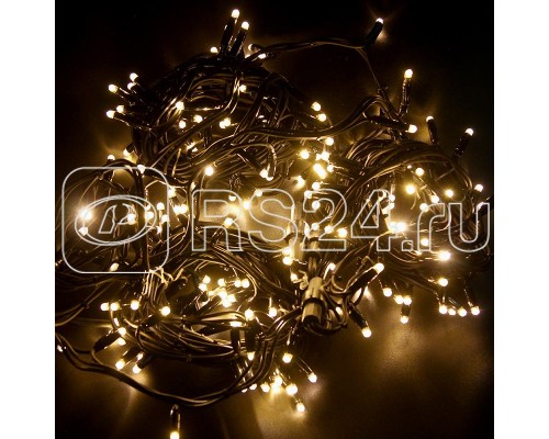 Гирлянда модульная Дюраплей LED 20м 200LED Flashing тепл. бел. провод черн. каучук Neon-Night 315-166