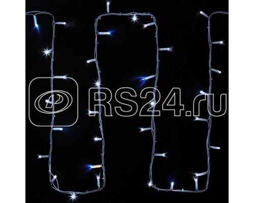 Гирлянда модульная Дюраплей LED 20м 200LED мерцающий Flashing (каждый 5-й диод) бел. провод бел. каучук Neon-Night 315-185