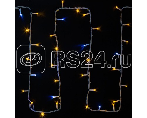 Гирлянда модульная Дюраплей LED 20м 200LED мерцающий Flashing (каждый 5-й диод) желт. провод бел. каучук Neon-Night 315-181