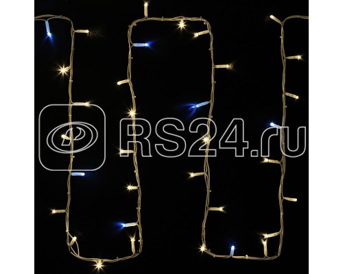 Гирлянда модульная Дюраплей LED 20м 200LED мерцающий Flashing (каждый 5-й диод) тепл. бел. провод бел. каучук Neon-Night 315-186