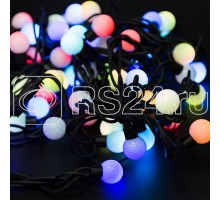 Гирлянда Мультишарики d23мм 10м 80LED RGB свечение с динамикой провод черн. каучук Neon-Night 303-599