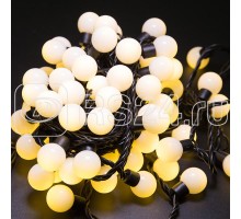 Гирлянда Мультишарики d23мм 10м 80LED тепл. бел. провод черн. Neon-Night 303-516