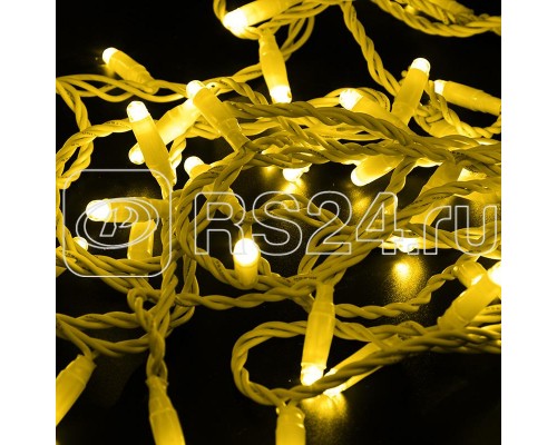 Гирлянда Нить 10м эффект мерцания желт. 230В провод бел. Neon-Night 305-261