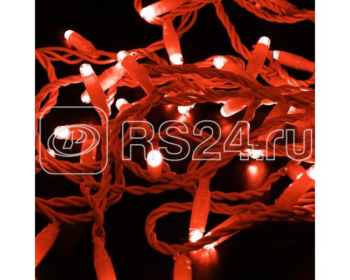 Гирлянда Нить 10м эффект мерцания красн. 230В провод бел. Neon-Night 305-262