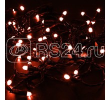 Гирлянда Нить 10м эффект мерцания красн. 24В провод черн. Neon-Night 305-242