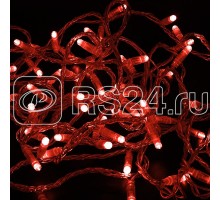 Гирлянда Нить 10м эффект мерцания красн. 24В провод прозр. Neon-Night 305-252