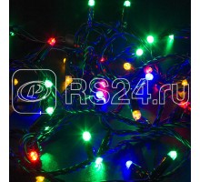 Гирлянда Нить 10м постоянное свечение мультиколор 230В провод черн. Neon-Night 305-179