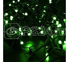 Гирлянда Нить 10м постоянное свечение зел. 230В провод черн. Neon-Night 305-174