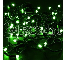 Гирлянда Нить 10м постоянное свечение зел. 24В провод черн. Neon-Night 305-144