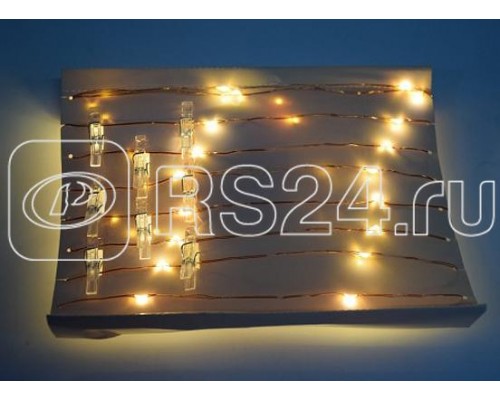 Гирлянда Прищепки ILD-30WW-BO-PN 2.9м 2 АА батарейки 3 SHLights 4690601047151