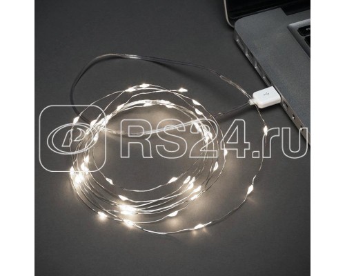 Гирлянда Роса 10м 100 LED USB бел. свечение Neon-Night 315-975