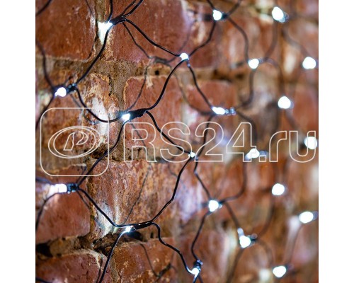 Гирлянда Сеть 1х1.5м 160LED бел. провод черн. Neon-Night 215-115