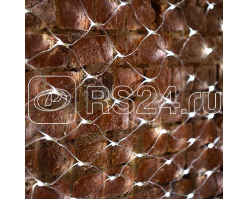 Гирлянда Сеть 2х1.5м свечение с динамикой 288LED бел. 230В провод прозр. Neon-Night 215-045