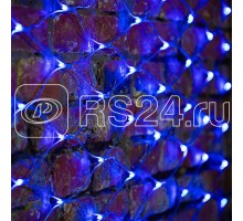 Гирлянда Сеть 2х1.5м свечение с динамикой 288LED син. 230В провод прозр. Neon-Night 215-043