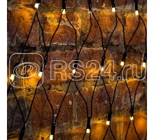Гирлянда Сеть 2х2х1.5м свечение с динамикой 136LED тепл. бел. 230В провод черн. Neon-Night 215-006