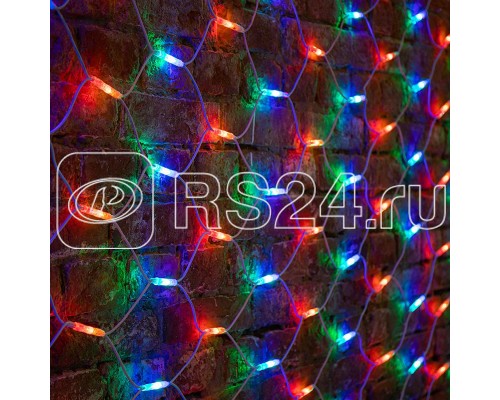 Гирлянда Сеть 2x3м 432LED мультиколор провод бел. каучук Neon-Night 217-149