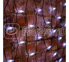 Гирлянда сеть Чейзинг LED 2х1.5м 288LED бел. 18Вт 220В IP54 провод черн. каучук NEON-NIGHT 217-115