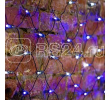 Гирлянда Сеть НЕТ ЛАЙТ 2.5мх2.5м 432LED 26Вт 220В IP44 черн. провод; бел./син. NEON-NIGHT 215-032