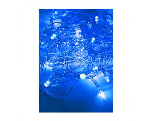 Гирлянда светодиодная 120LED син. прозр. провод 12.8м (11.3+1.5) 8 режимов мигания IP20 син. Космос KOC_GIR120LED_B