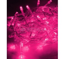 Гирлянда светодиодная 50LED провод 6.5м 8 режимов мигания роз. Космос KOC_GIR50LED_P